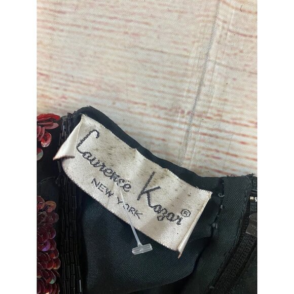 Vintage 80's Lawrence Kazar 100% Silk Sequin Blouse - Medium - Picture 8 of 13